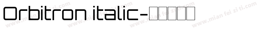 Orbitron italic字体转换